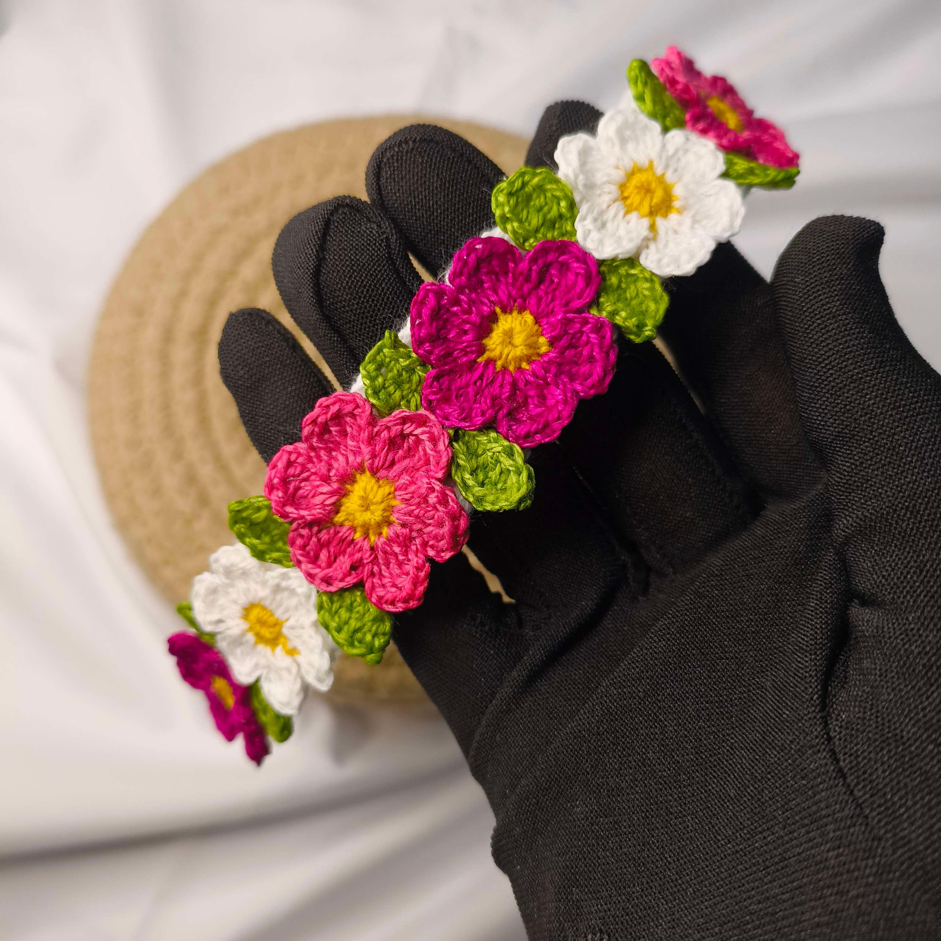 Handmade Floral hairband - Image 1