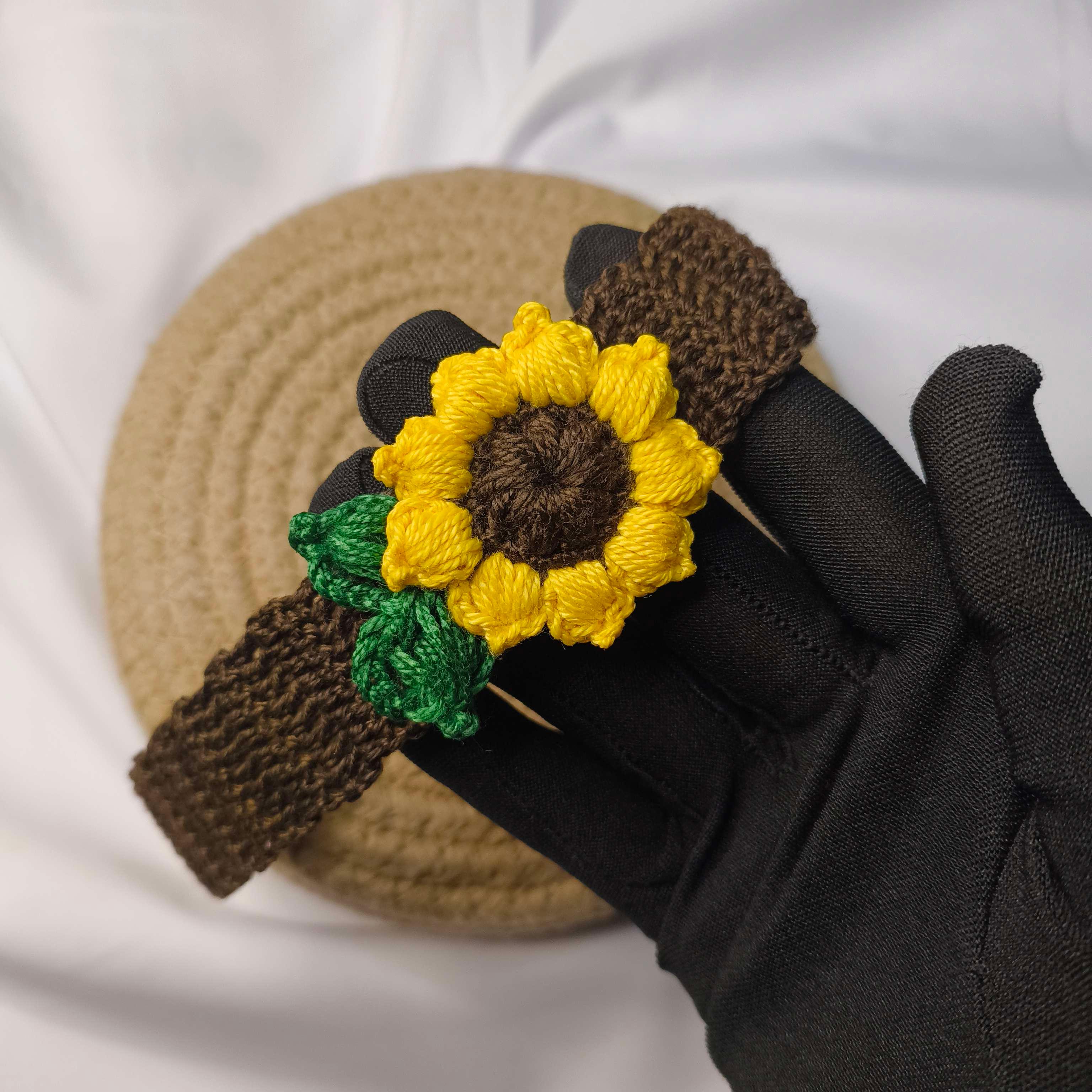 Handmade sunflower hairband - Image 1