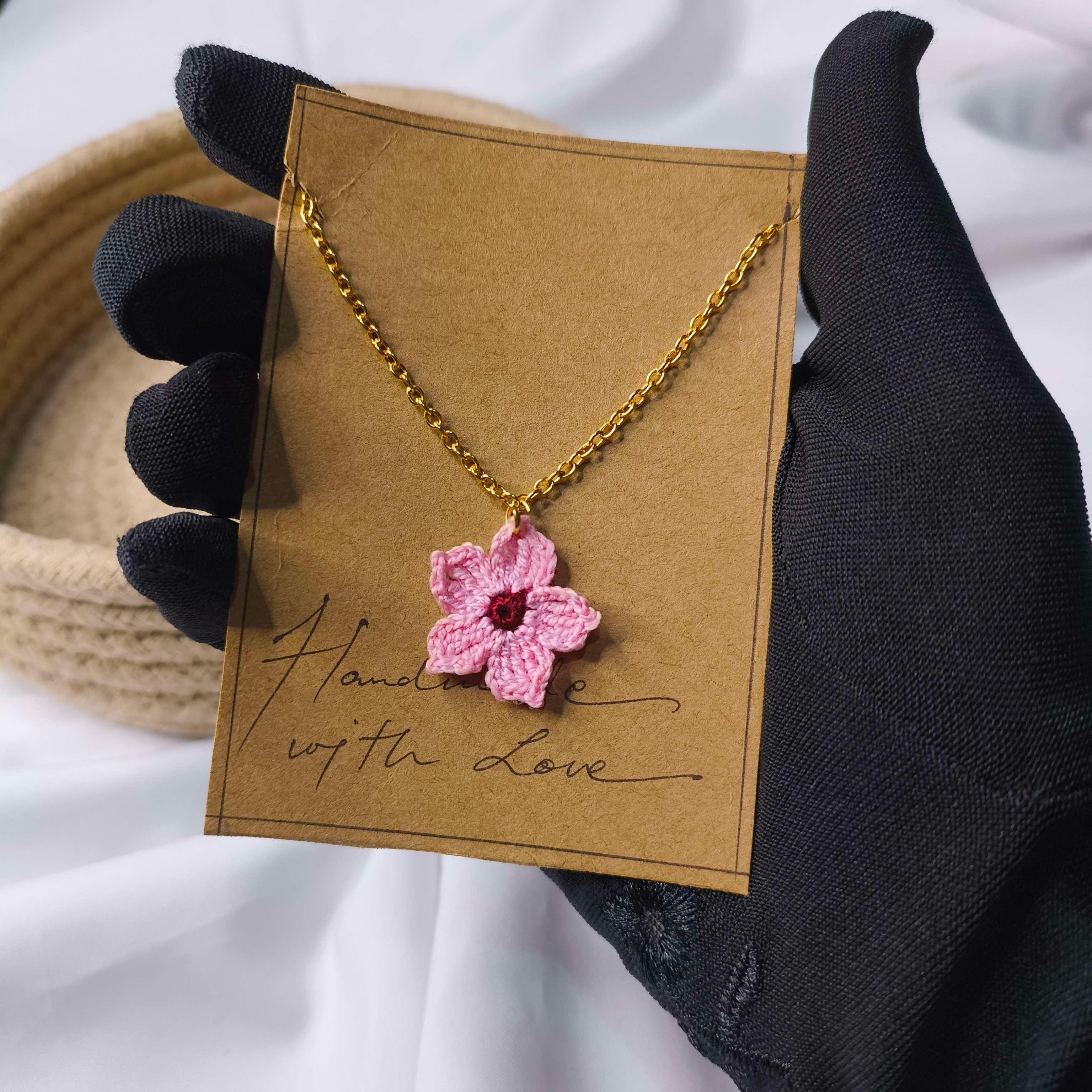 Cherry blossom (sakura) pendant necklace - Image 1