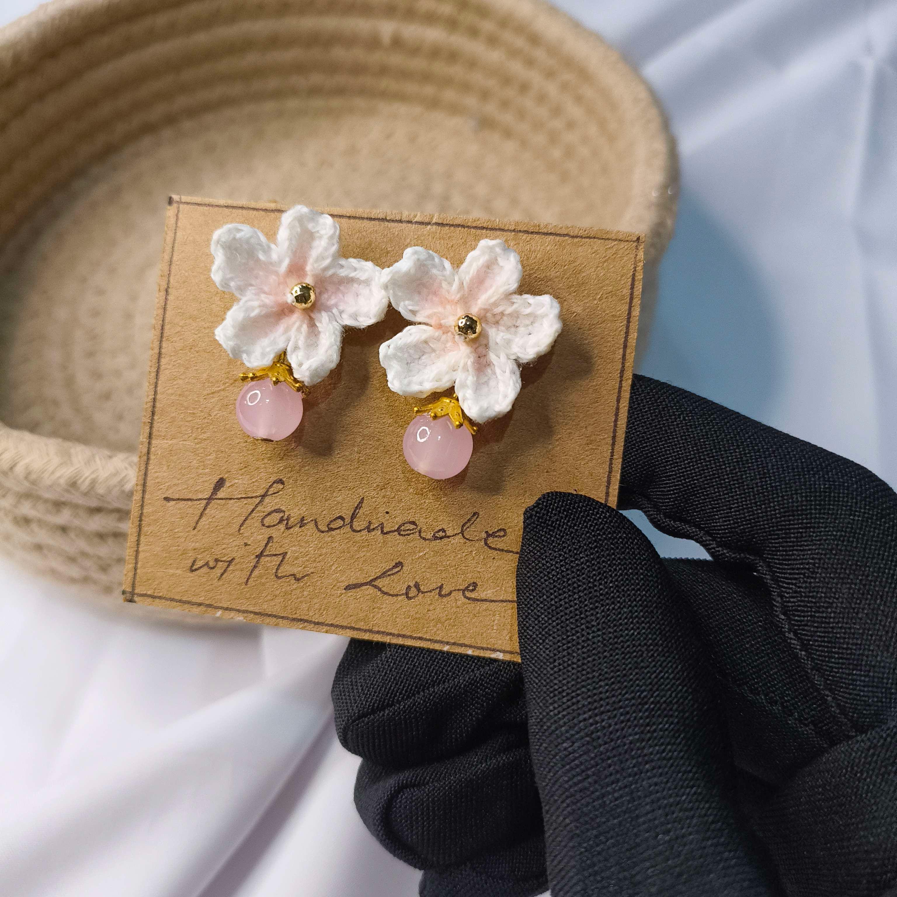Cherry blossom (sakura) stud earrings - Image 1