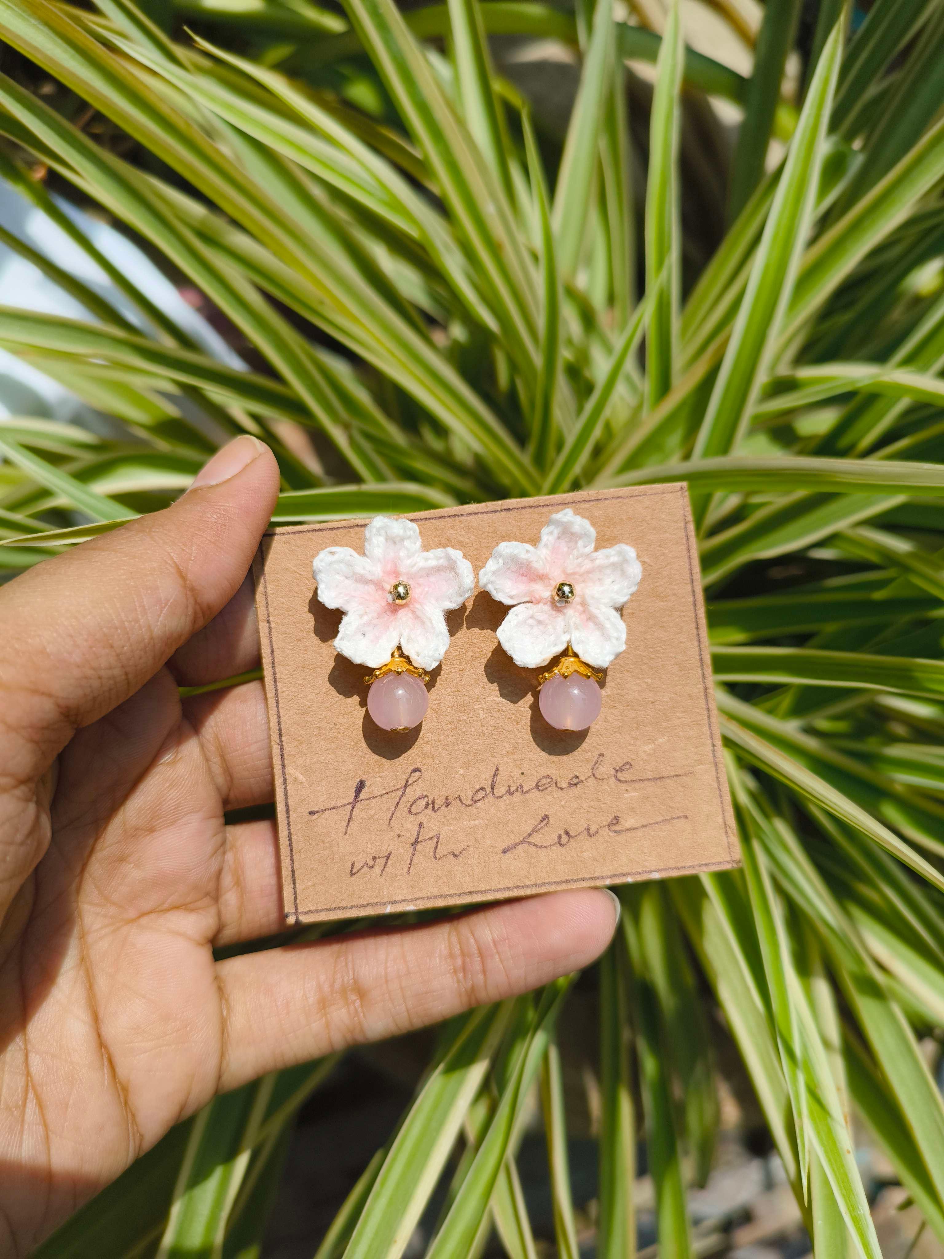 Cherry blossom (sakura) stud earrings - Thumbnail 2